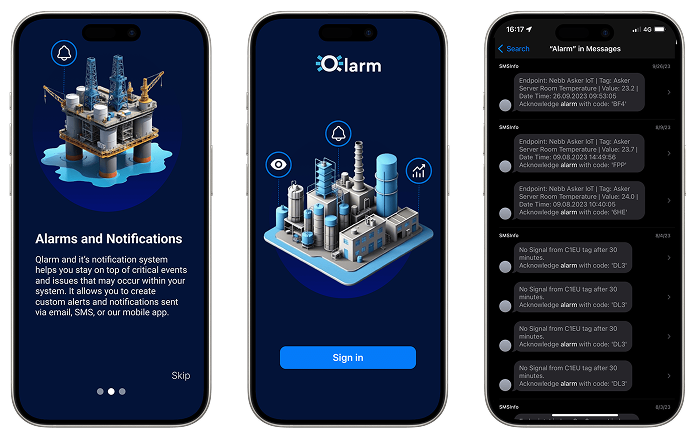 Qlarm dashboard